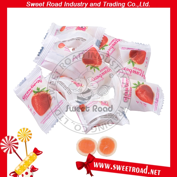 Fruit Flavor Center Filled Milk Chewy Candy