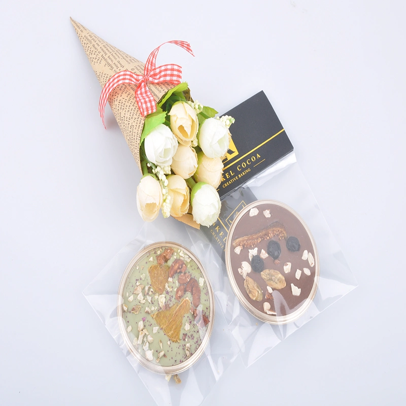 2022 High-End Custom Gift Makeup Mirror Pure Fat Chocolate Candy with Nuts