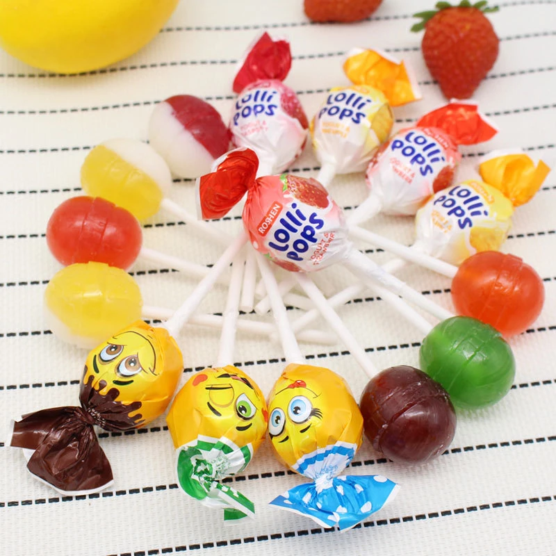 Wholesale Chinese Lollipop Candy Fruit Candy Sugar-Free Candy Fruit Lollipop