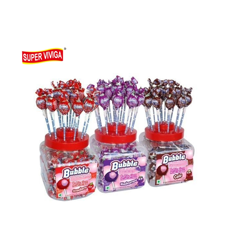 Big Bom XXL Fruit Jam Filled Bubble Gum Lollipop