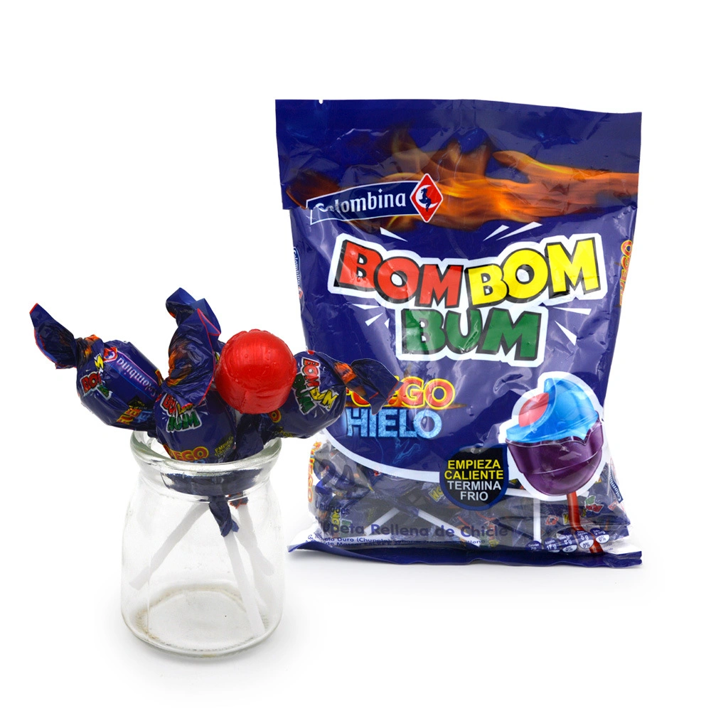 Big Bom XXL Fruit Jam Filled Bubble Gum Lollipop