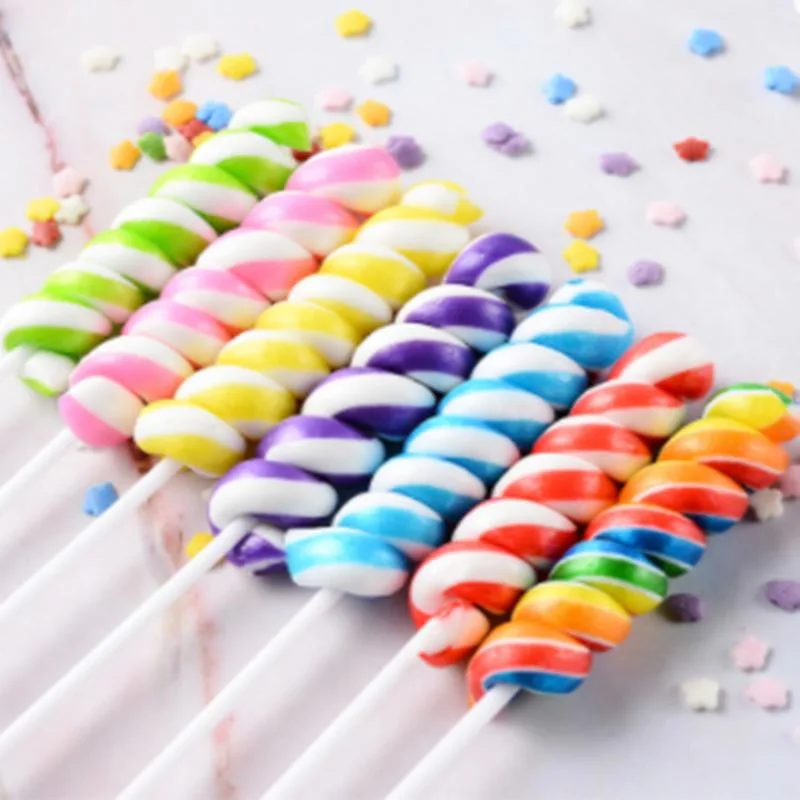 OEM Candy Maker Custom Christmas Lollipop Assorted Fruits Flavour Swirl Lollypop