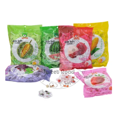 Fruit Flavor Center Filled Milk Chewy Candy