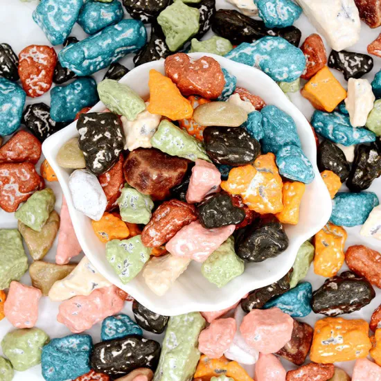 Assorted Flavors Stone Chocolate Candy Tasty Gummy Hard Milk Candy Colorful Stone Candies